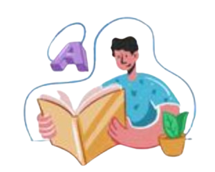 a boy reading