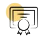 An icon of a certficate