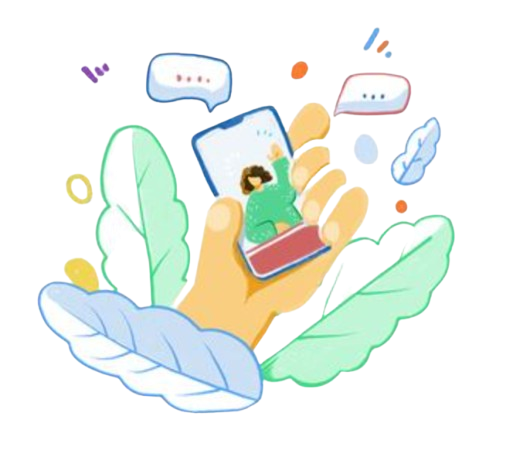 a hand holding a mobile reciveing notifications